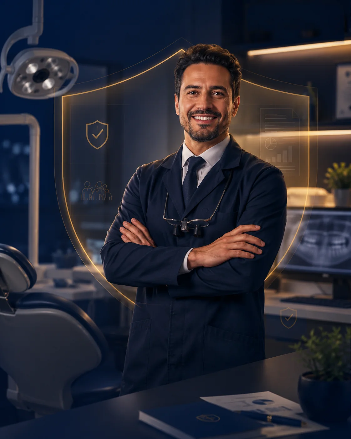 Dentista em consultório