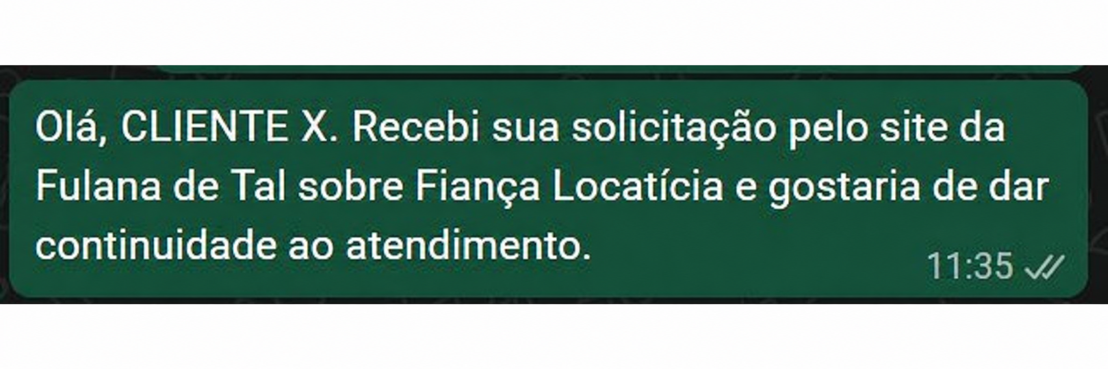 Mensagem de resposta rápida pelo WhatsApp