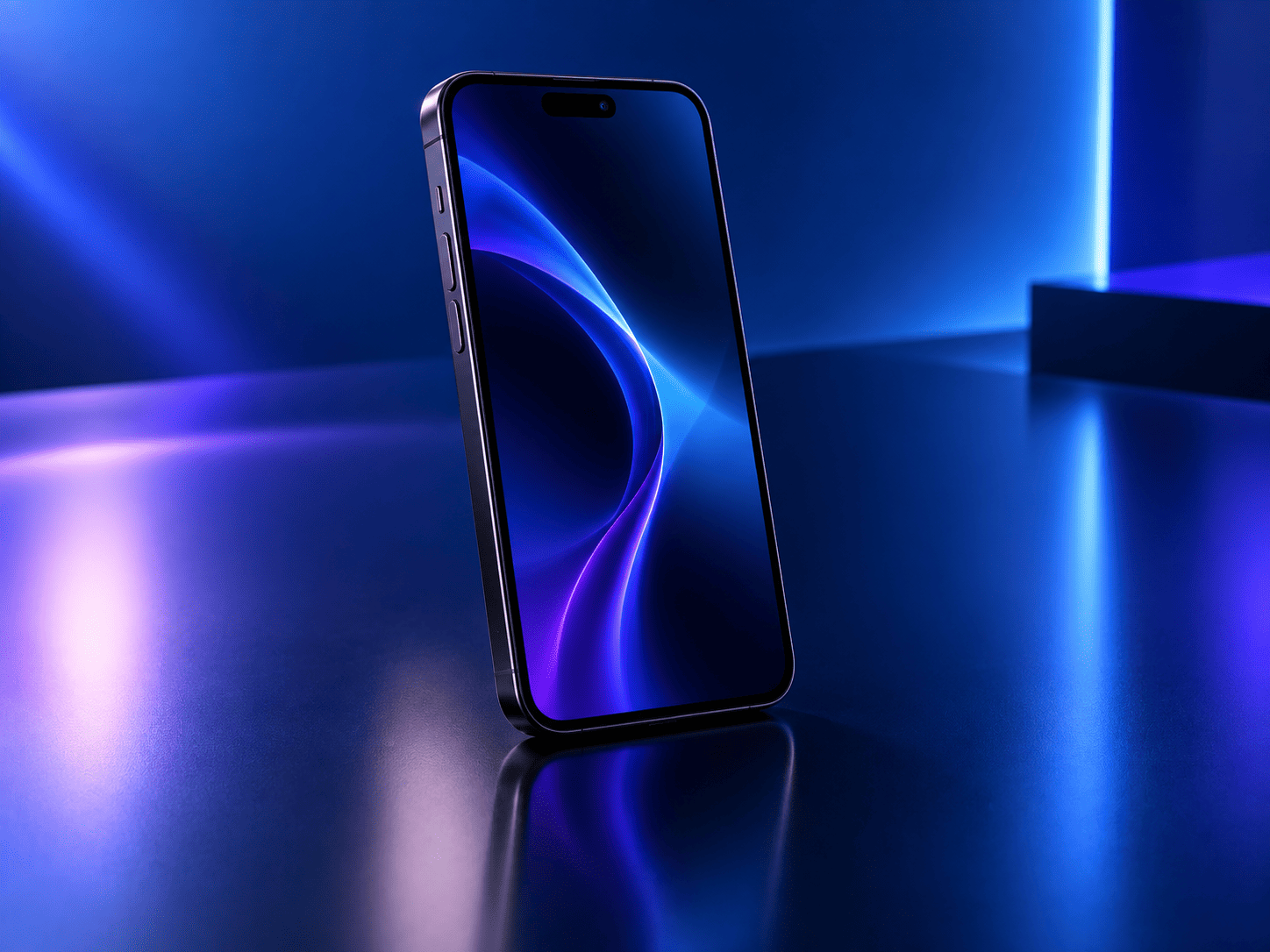 Celular moderno em fundo tecnológico